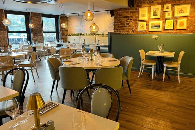 A maritime theme flows through the restaurant