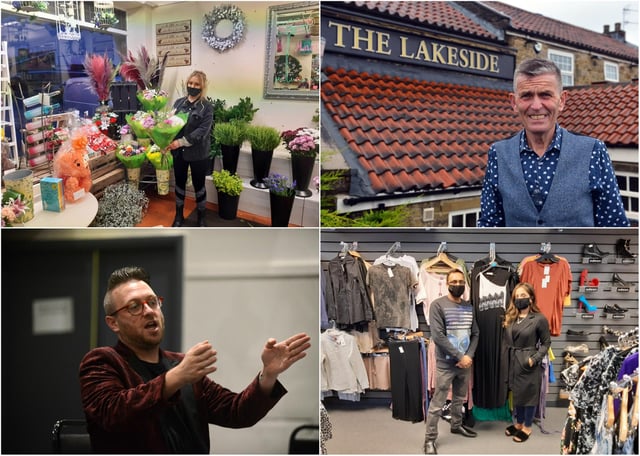 South Tyneside business owners, clockwise: Courtney Dadswell, from Marion's Florist (top left); Carl Mowatt, manager at the Lakeside Inn (top right); Stephen Sullivan, owner of Ziggy's Bar (bottom left); Kaz Chowdhury and Syeda Khatun, from Outlet Clothing (bottom right)