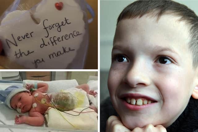 Jack Lewis who has made lovely messages for 150 nurses who help poorly children.