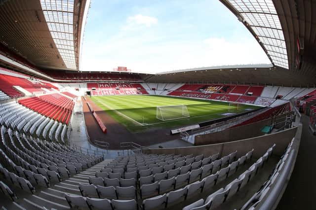 A General view of the Stadium of Light prior to the Sky Bet League One match between Sunderland and Northampton Town at Stadium of Light on May 09, 2021 in Sunderland, England. (Photo by Pete Norton/Getty Images)