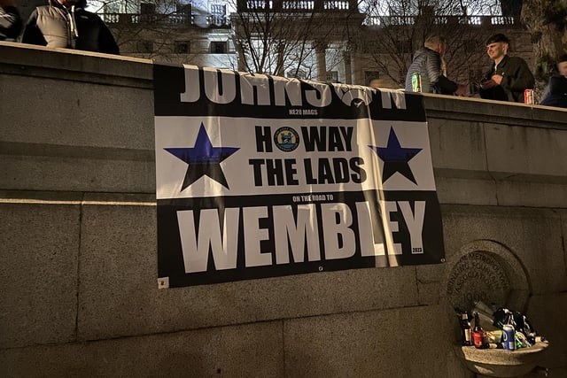 Flags and empty beer bottles were not an uncommon sight on Saturday night