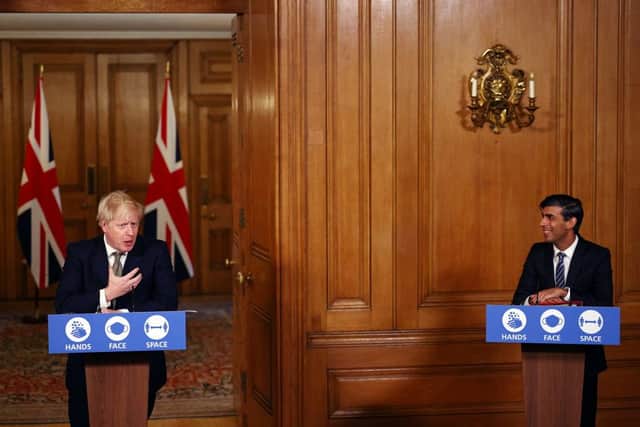 Prime Minister Boris Johnson and Chancellor Rishi Sunak. Picture: Getty Images.