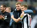 Newcastle United head coach Eddie Howe and winger Matt Ritchie last month.