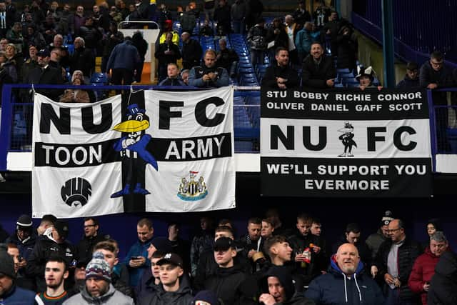 Newcastle United fans at Hillsborough.