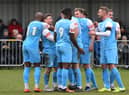 The South Shields players celebrate. Picture by Kev Wilson.