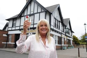 Lesley Huntley, owner of The Lord Nelson, prepares to welcome customers back inside her Monkton Village pub.