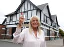 Lesley Huntley, owner of The Lord Nelson, prepares to welcome customers back inside her Monkton Village pub.