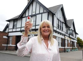 Lesley Huntley, owner of The Lord Nelson, prepares to welcome customers back inside her Monkton Village pub.