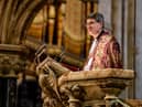 Dean of Durham in the Pulpit at Durham Cathedral.
