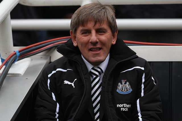 Peter Beardsley at St James's Park for a Premier League game against Sunderland in 2010.