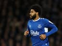 LIVERPOOL, ENGLAND - JANUARY 14: Ellis Simms of Everton looks on during the Premier League match between Everton FC and Southampton FC at Goodison Park on January 14, 2023 in Liverpool, England. (Photo by Lewis Storey/Getty Images)