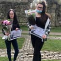 Grace McNulty (right) with Kayla Ford, who placed third in the Inspiring Young Female award.