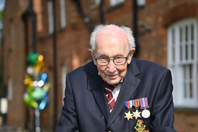 Sir Captain Tom Moore raised over £32 million for the NHS. Picture: Justin Tallis/AFP via Getty Images.