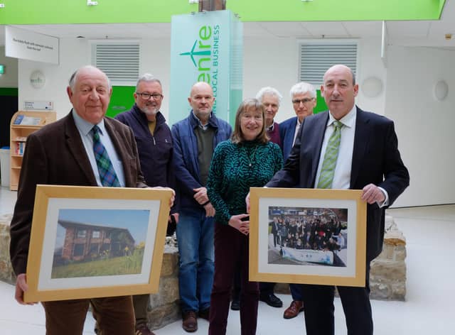 (front) Derrick Robson and Mark Charlton with fellow trustees (left to right) Daniel O’Mahoney, Mike Cuthbertson, Diana Pearce, Jeff Owen, Andrew Thurston