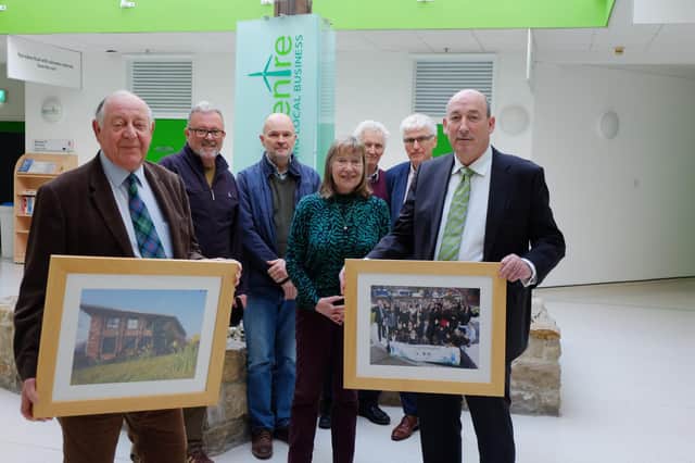 (front) Derrick Robson and Mark Charlton with fellow trustees (left to right) Daniel O’Mahoney, Mike Cuthbertson, Diana Pearce, Jeff Owen, Andrew Thurston