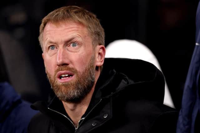 Graham Potter, Manager of Chelsea looks on during the Premier League match between Newcastle United and Chelsea FC at St. James Park on November 12, 2022 in Newcastle upon Tyne, England. (Photo by George Wood/Getty Images)