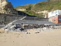 The cliff face at Marsden Bay has been restored to its natural state following the demolition of the old Marsden Lifeboat station, canoe store and lower section of Redwell steps.