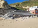 The cliff face at Marsden Bay has been restored to its natural state following the demolition of the old Marsden Lifeboat station, canoe store and lower section of Redwell steps.