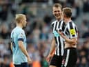 Newcastle United defender Dan Burn believes the decision to award Brentford a penalty was the correct call (Photo by Ian MacNicol/Getty Images)