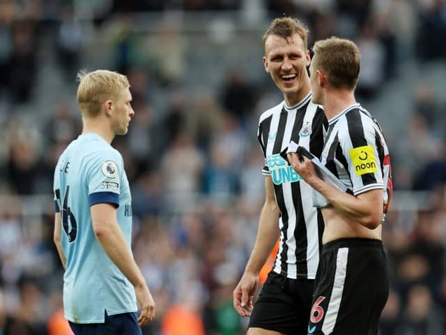 Newcastle United defender Dan Burn believes the decision to award Brentford a penalty was the correct call (Photo by Ian MacNicol/Getty Images)