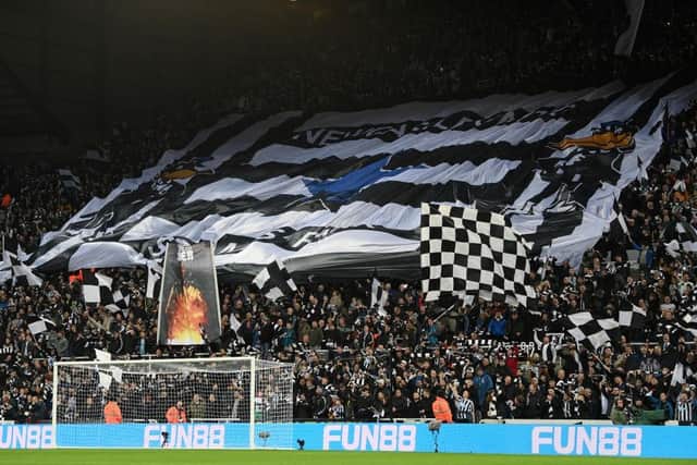 Newcastle United fans before a Carabao Cup tie in January.