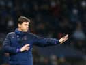 Tottenham Hotspur's Argentinian head coach Mauricio Pochettino gestures during the English Premier League football match between Tottenham Hotspur and Sheffield United at Tottenham Hotspur Stadium in London, on November 9, 2019.
