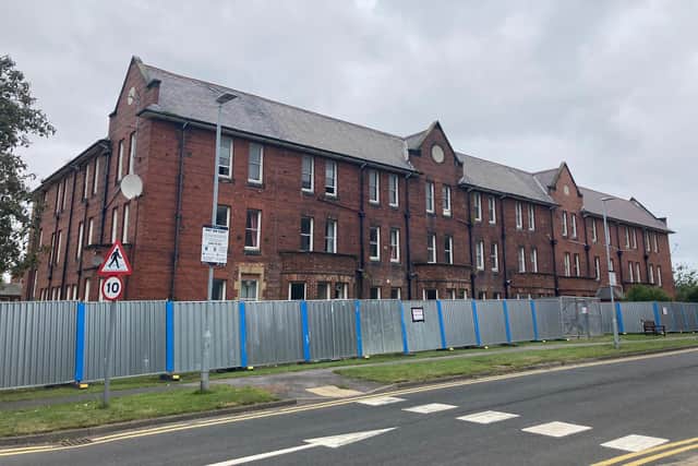 Work has begun to demolish the former nurses’ home inside the grounds of South Tyneside District Hospital.