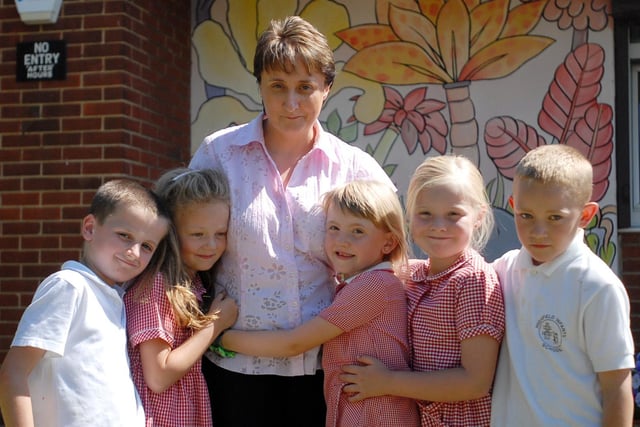 A final farewell from head teacher Julie Smith as she said goodbye to pupils at Highfield Infants 16 years ago.