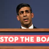 Prime Minister Rishi Sunak during his press conference in Downing Street unveiling plans for new laws to curb Channel crossings as part of the Illegal Migration Bill, which will have a big impact on unaccompanied children seeking safety and sanctuary. Picture by Leon Neal/PA Wire