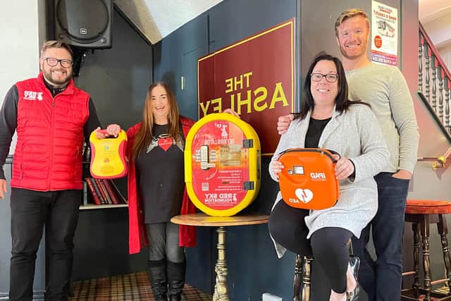 Cheryl Leighton, the Ashley pub landlady (pictured), is currently trying to raise money for a second public-access defibrillator in the area.