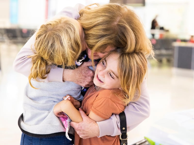 Hugs will be permitted from May 17 in home and garden settings. This is because the government believes it is safe to relax physical distancing rules. (Photo by Jenny Evans/Getty Images)