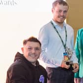 Mr Taylor from St. Bede’s Catholic School and Byron Sixth Form collected awards on behalf of pupils - Joseph Crowther, Resilience Award,  and Leonard Cartwright, Community Award.