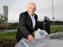 Cllr Ernest Gibson at one of the new charging points on Tyne Street, Jarrow.