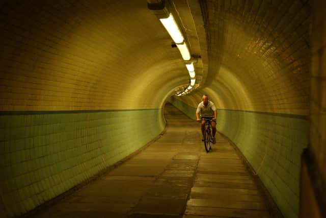 The Tyne pedestrian and cycle tunnel which was 40 years old in 1991.
