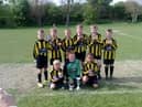Shola Shoretire pictured with his Hebburn teammates.