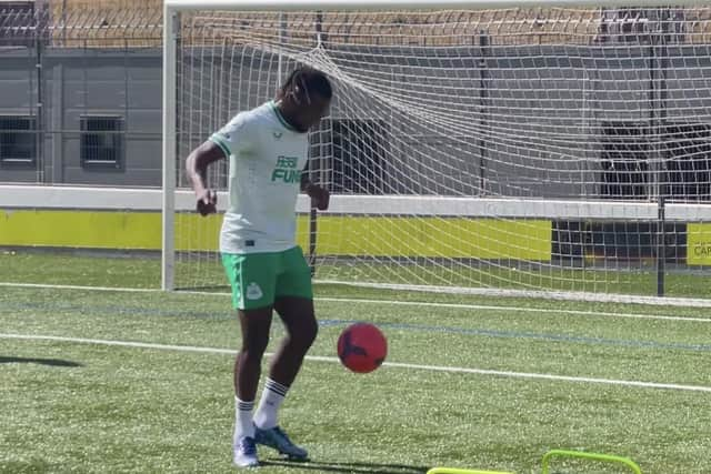 Allan Saint-Maximin posted a video on Instagram of him training in Monaco (photo: @st_maximin).