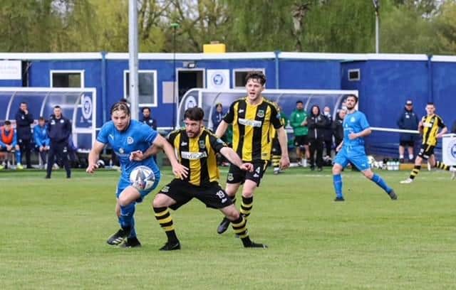 Hebburn Town players in action. Picture credit Andrew Machin.