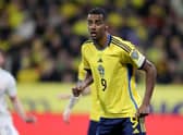 Newcastle United striker Alexander Isak in action against Belgium last week.