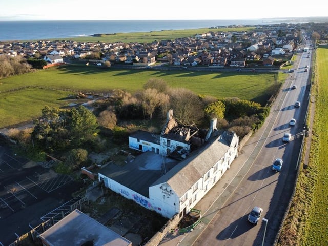 More aerial photos have shown significant damage to the building's roof.
Photo by Ian McClelland Media
