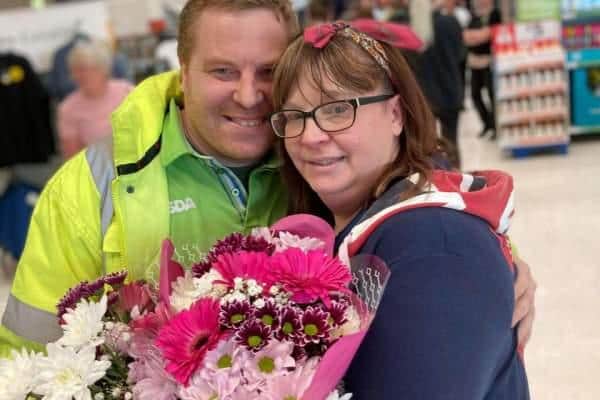 Ian Armstrong and Sarah Dennison both work at Asda in South Shields. Due to the coronavirus pandemic, they had to postpone their wedding.