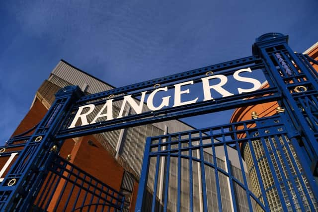 A general view outside the stadium prior to the UEFA Champions League group A match between Rangers FC and SSC Napoli at Ibrox Stadium on September 14, 2022 in Glasgow, Scotland. (Photo by Stu Forster/Getty Images)