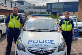 Community Support Officerss Michael Burrows and Jayne Rudd.