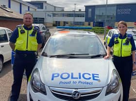 Community Support Officerss Michael Burrows and Jayne Rudd.