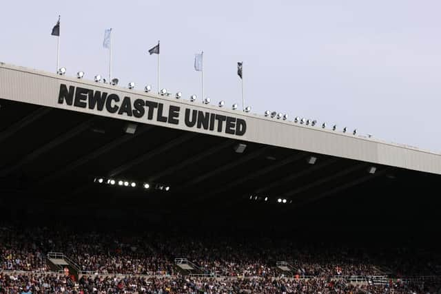 NEWCASTLE UPON TYNE, ENGLAND - APRIL 17: A general view inside the stadium during the Premier League match between Newcastle United and Leicester City at St. James Park on April 17, 2022 in Newcastle upon Tyne, England. (Photo by George Wood/Getty Images)