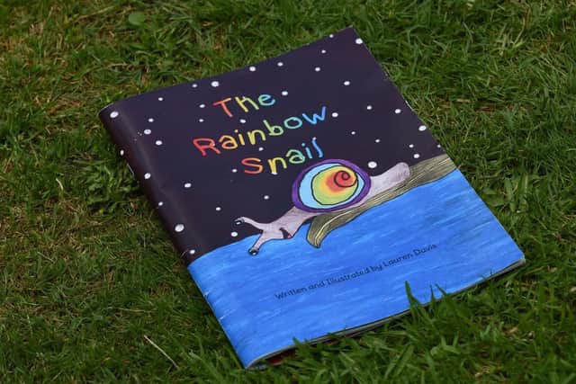 Mum Lauren Davis wrote and illustrated The Rainbow Snail using her son Jesse as inspiration.