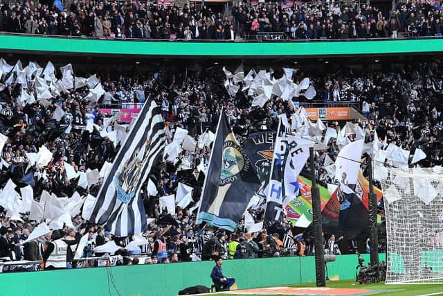 Newcastle United supporters at Wembley.