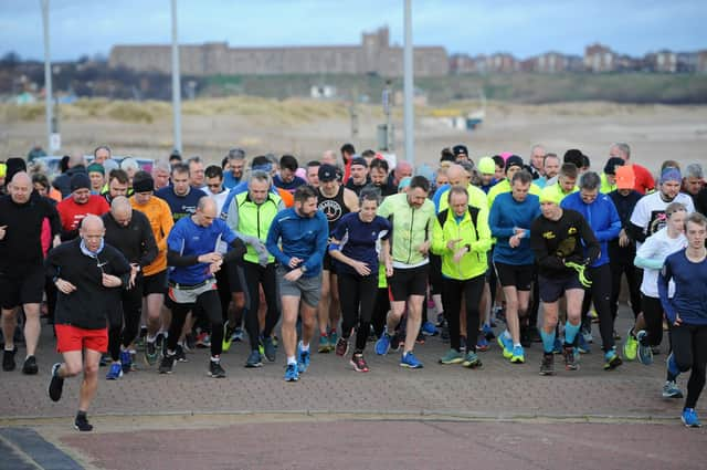 Participants taking part in South Shields Parkrun.