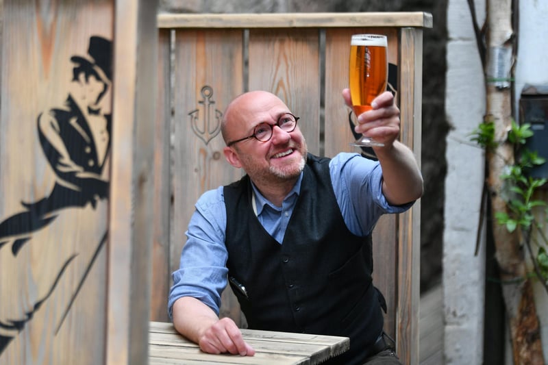 Co-leader of the Scottish Greens Patrick Harvie was photographed pouring the first pint at The Finnieston in Glasgow as restrictions around hospitality, retail and gyms lifted in Scotland. He was then seen enjoying his freshly poured beverage in the outdoor seating area.