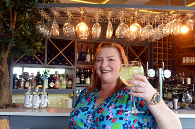 Co-owner of The Dandy Kat Gin Company Suzanne Maughan at Blacks Corner which stocks the gin.