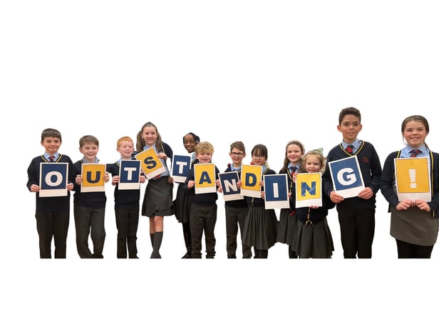 Pupils at St Aloysius Catholic Junior School Academy have been celebrating the school's outstanding Ofsted judgement.

Photograph: Bishop Chadwick Catholic Education Trust